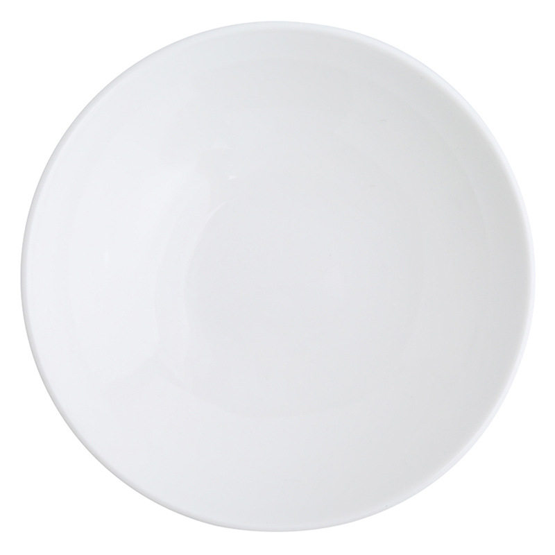 Ceramic pure white soup bowl Creative simple salad bowl 202200608