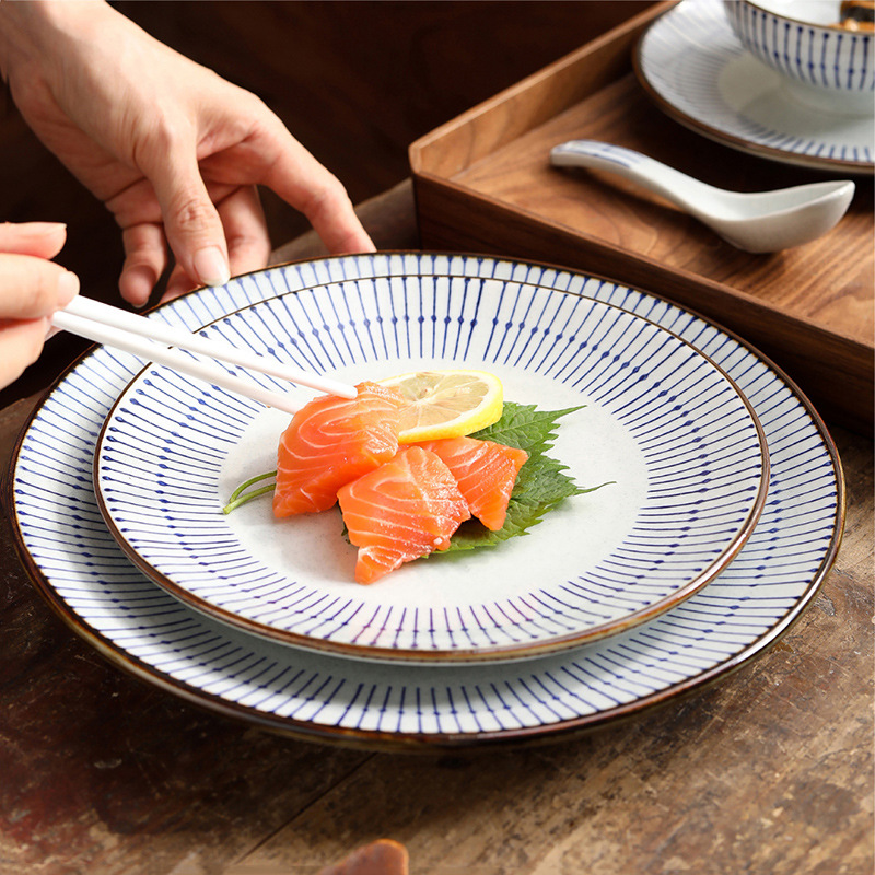 Ceramic stembowl hand-painted line 20221031