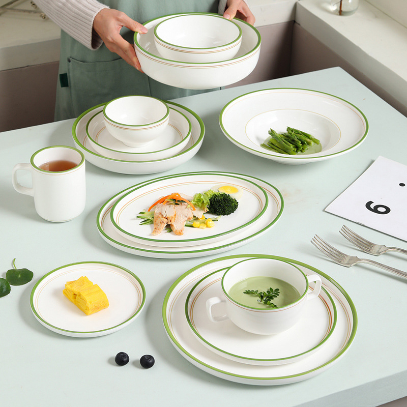 Ceramic underglaze color drawing tableware set 20230219 01