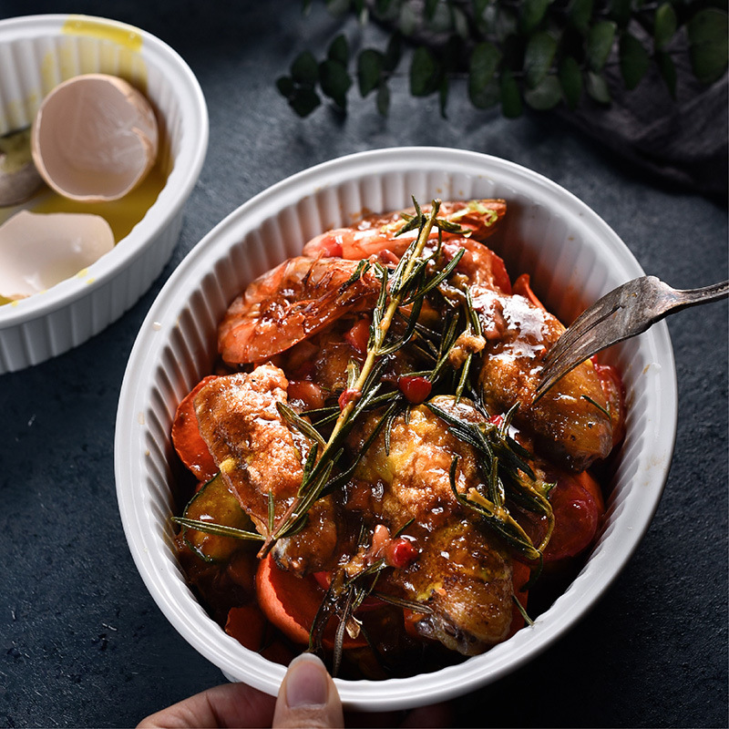 Dessert baking tray Creative Oval ceramic tray MM2404