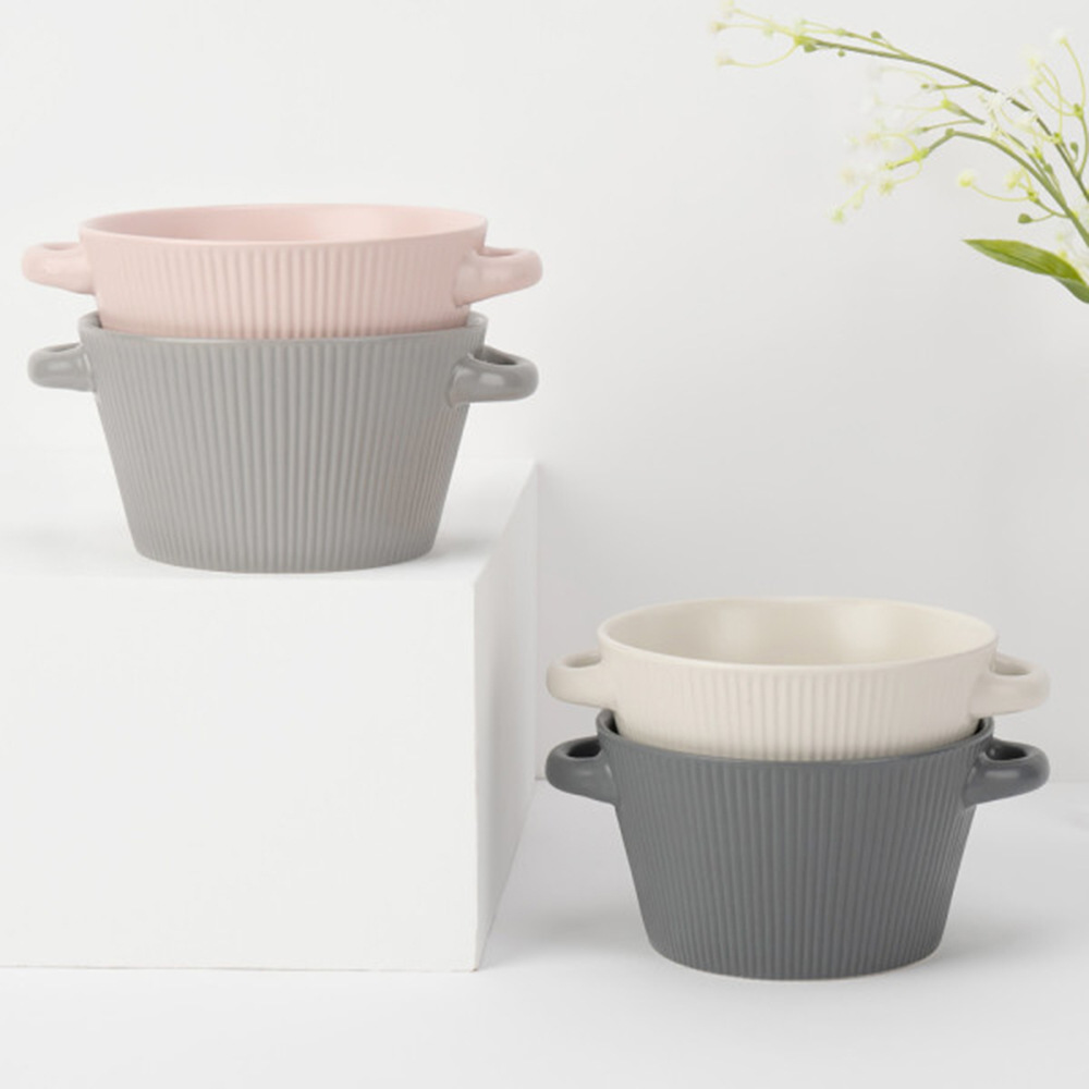 Double ear ceramic large soup bowl 2020 01
