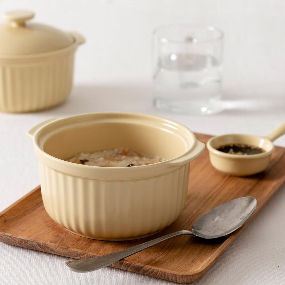 Pumpkin two ears stew pot with cover 20230725