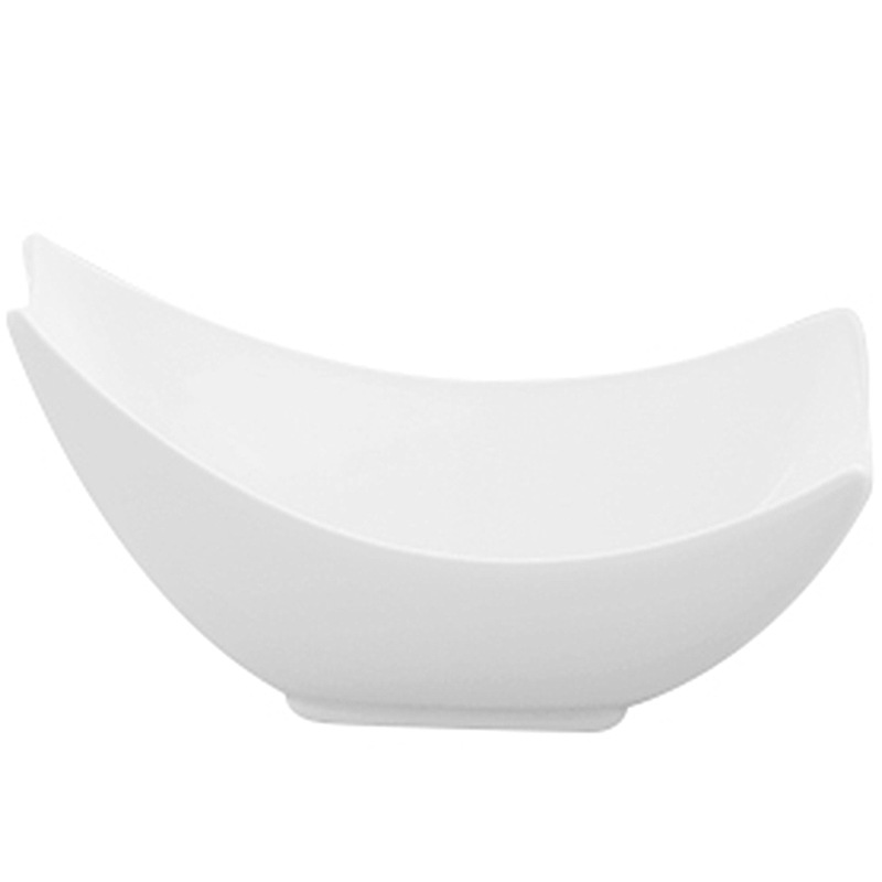 Shaped white irregular salad bowl MU0200