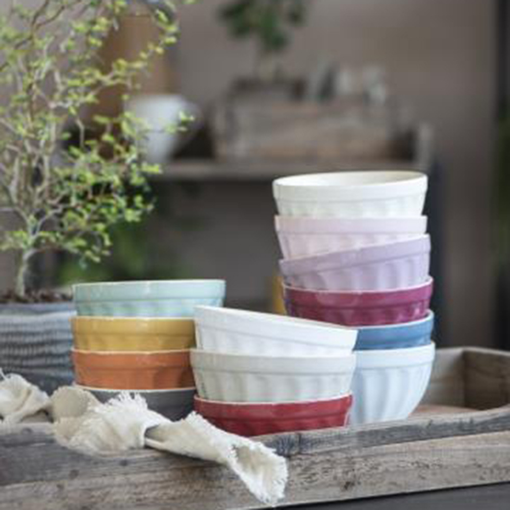 Solid color striped ceramic bowl underglaze color 20230425 01