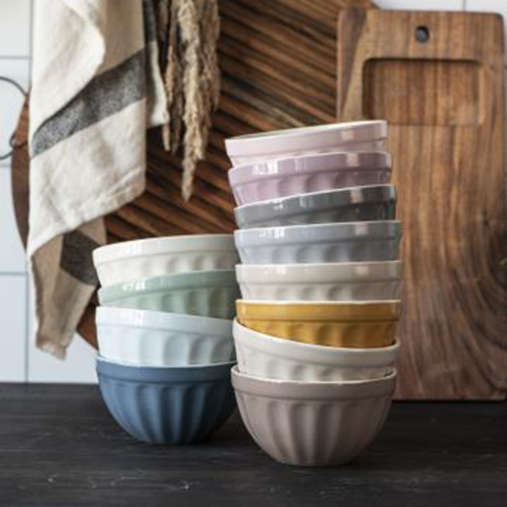 Solid color striped ceramic bowl underglaze color 20230425