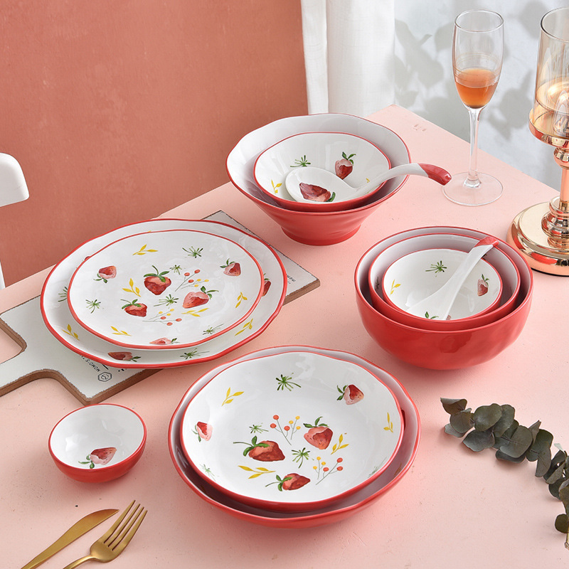 Strawberry bowl chopsticks set 2020