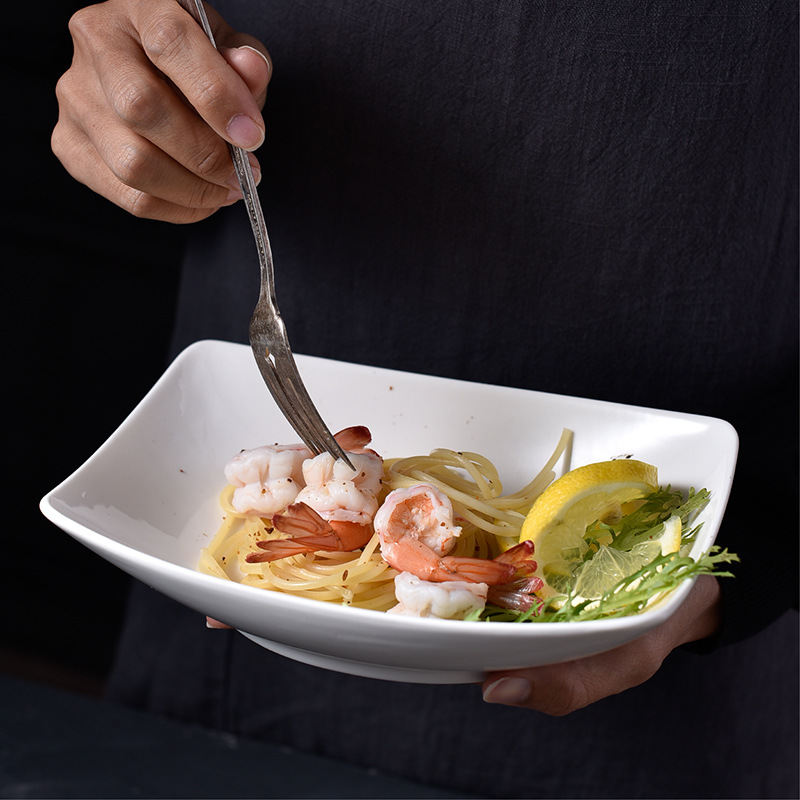 Sushi plate Rectangular salad ceramic plate BA-2966 02