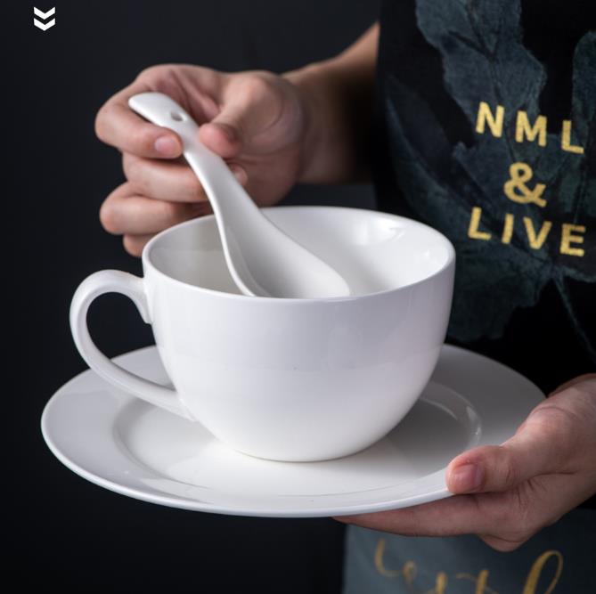 White ceramic cup set  MM1234+J0572+DCS004